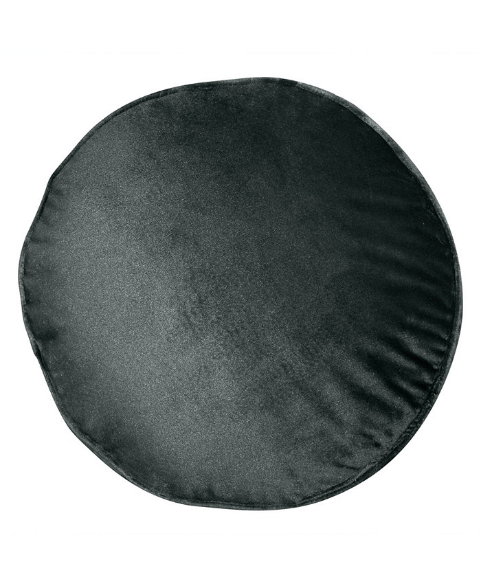 Edie@Home Panne Velvet Round Decorative Pillow， 17