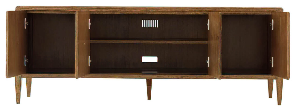 Oak Parquetry Media Cabinet Light   Transitional   Media Cabinets   by English Georgian America  Houzz