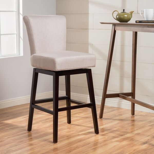 Tristan 28-Inch Fabric Swivel High Back Counter Stool