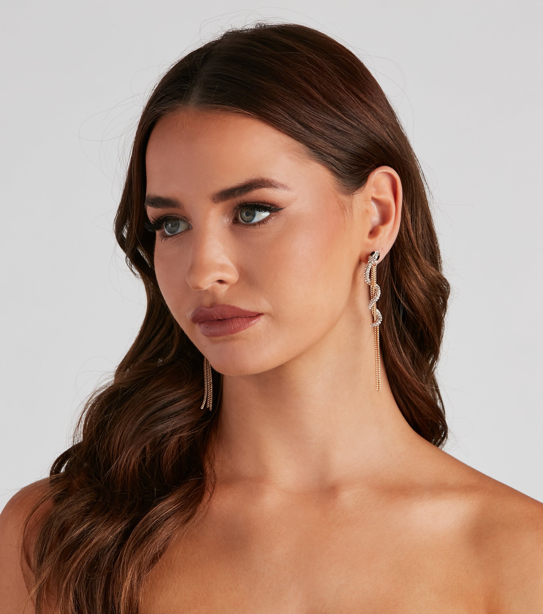 Eternal Glam Snake Fringe Earrings