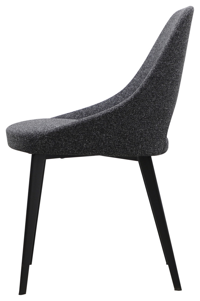 First of A Kind Tizz Dining Chair Dark Gray   Midcentury   Dining Chairs   by First of a Kind USA Inc  Houzz