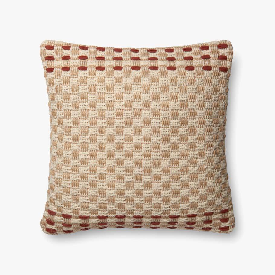 Rust & Multi-Colored Pillow