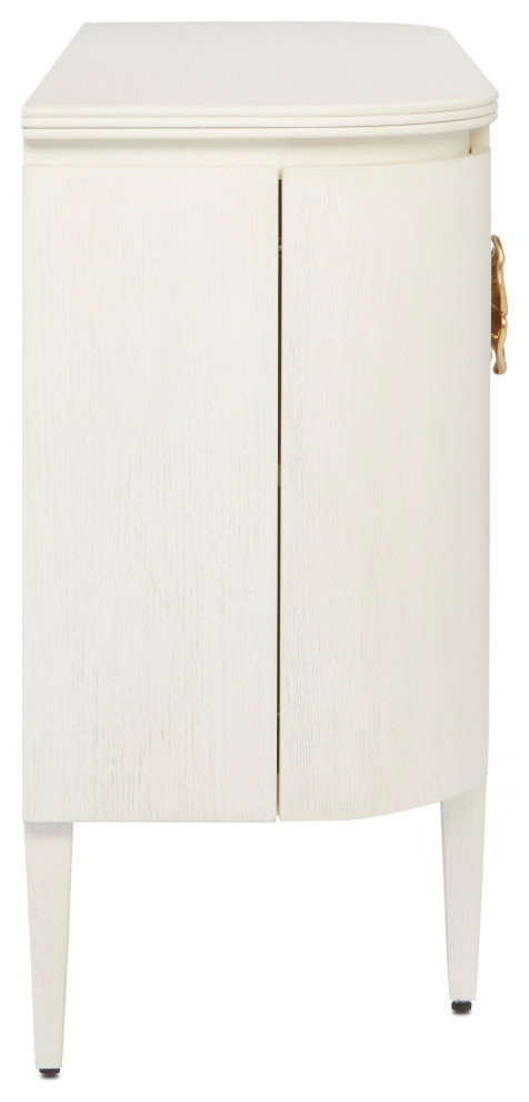 Briallen White Demi Lune   Transitional   Accent Chests And Cabinets   by Currey  ampCompany  Inc.  Houzz