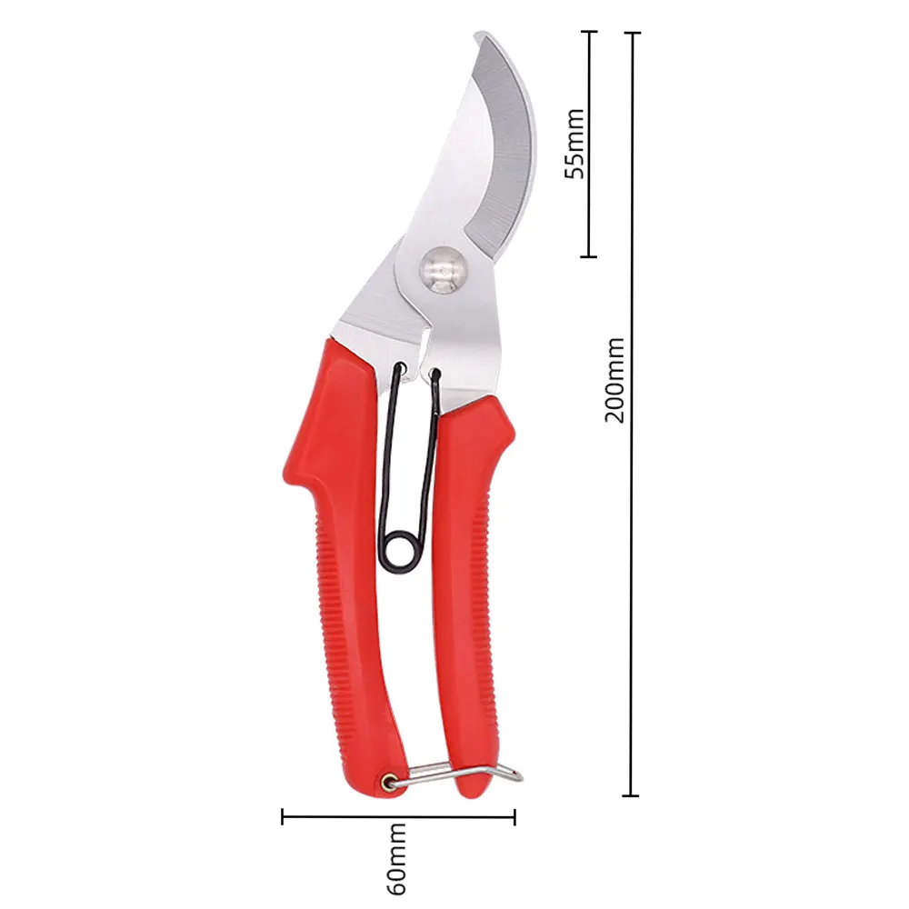 Non stick trimming scissors curved portable tree pole garden pruning shears professional garden graft scissors pruner