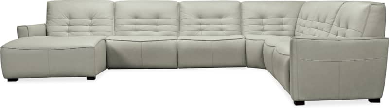 Hooker Furniture Living Room Reaux Grandier 6-Piece LAF Chaise Sectional With 2 Recliners