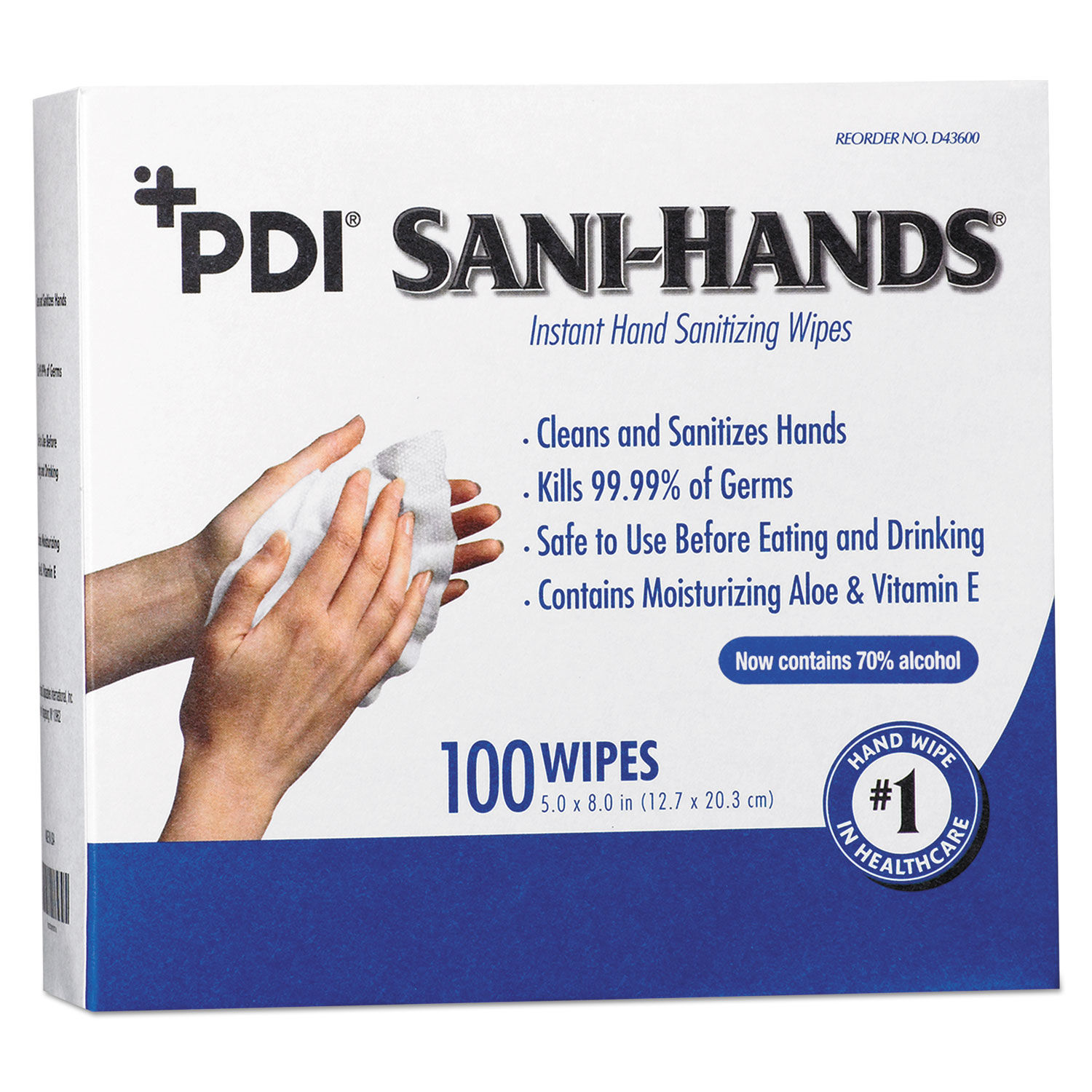 PDI Sani-Hands Instant Hand Sanitizing Wipes by Sani Professionalandreg; NICD43600