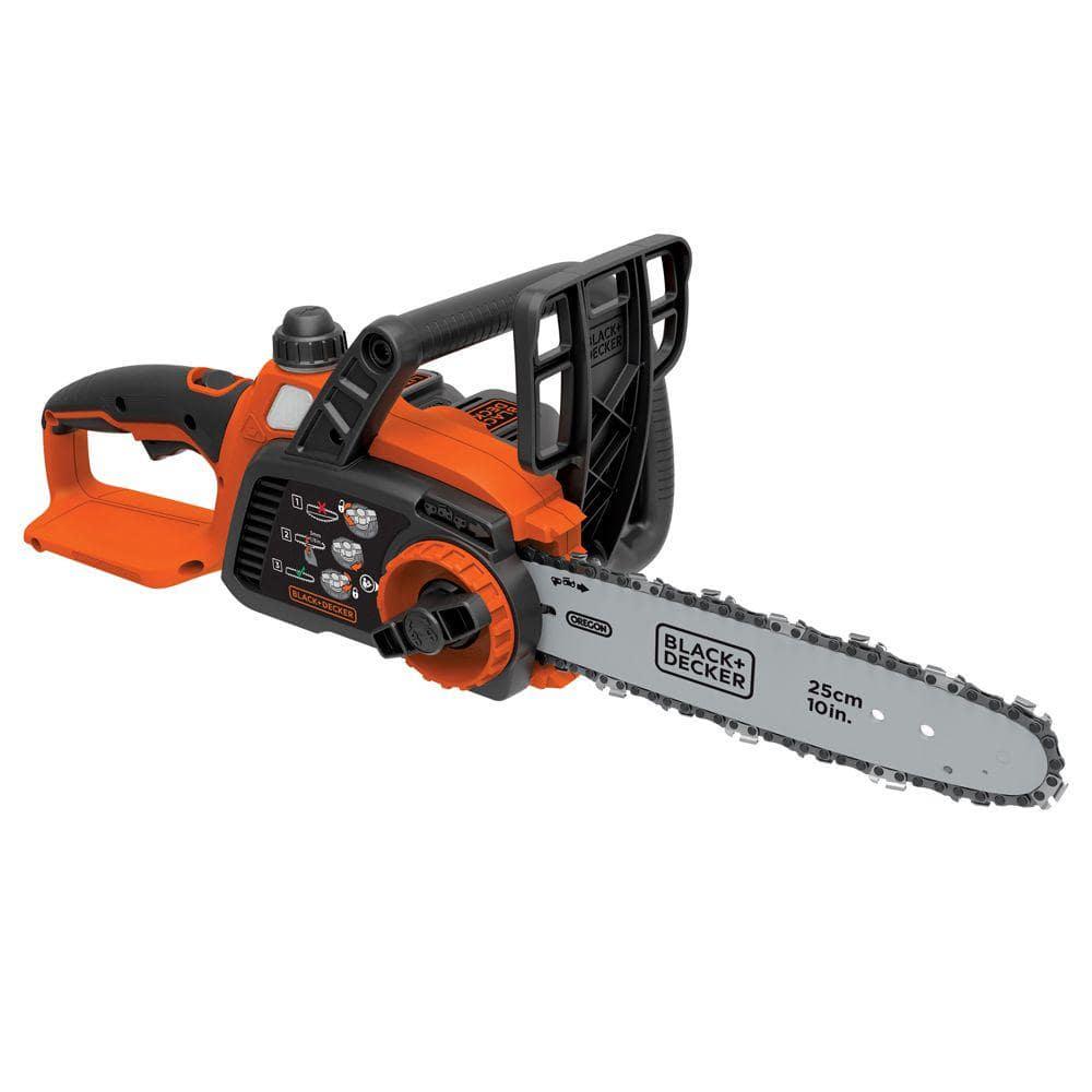 BLACKDECKER 20V MAX 10 in Battery Powered Chainsaw Kit with