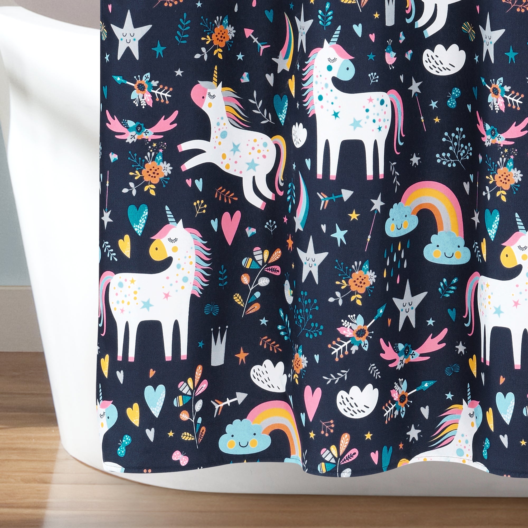 Unicorn Heart Shower Curtain