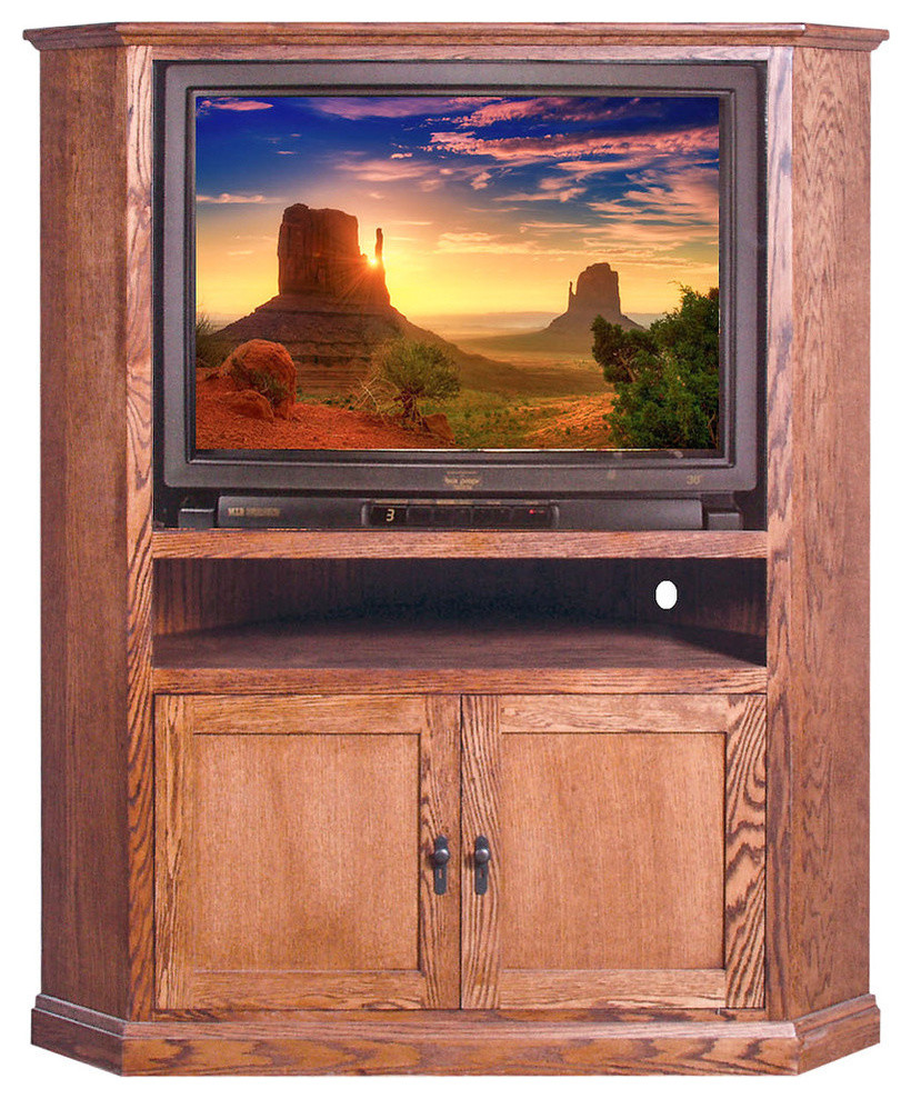 Mission Large Corner TV Unit   Entertainment Centers And Tv Stands   by Oak Arizona  Houzz