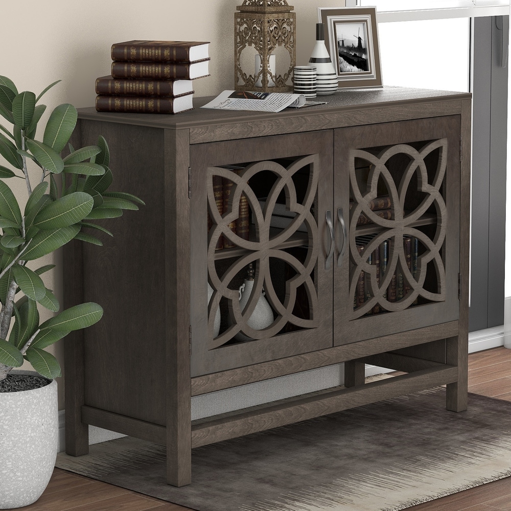 Decorative Wood Accent Storage Cabinet