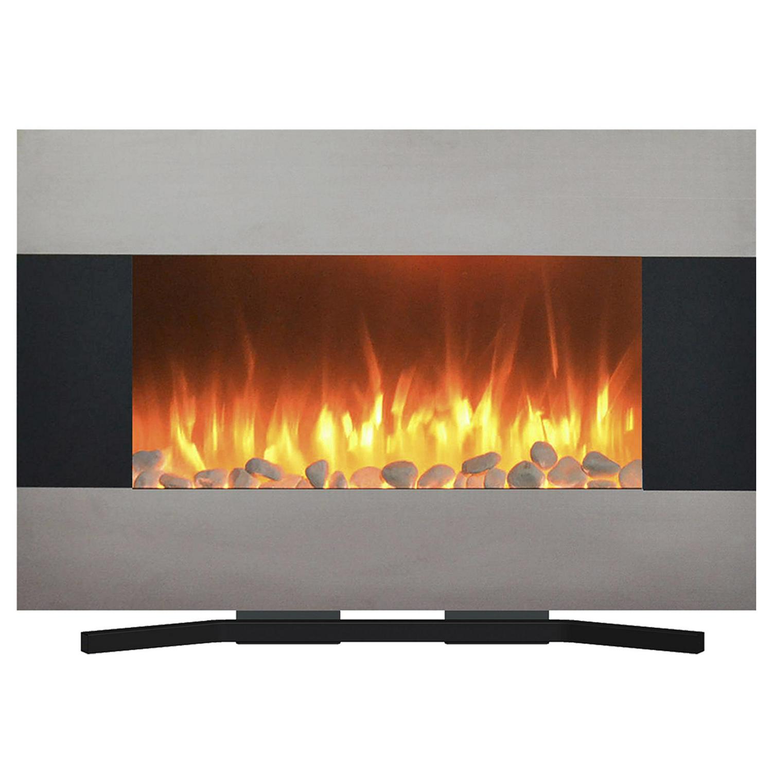 Northwest Stainless Steel 36 inch Wall Mounted Electric Fireplace