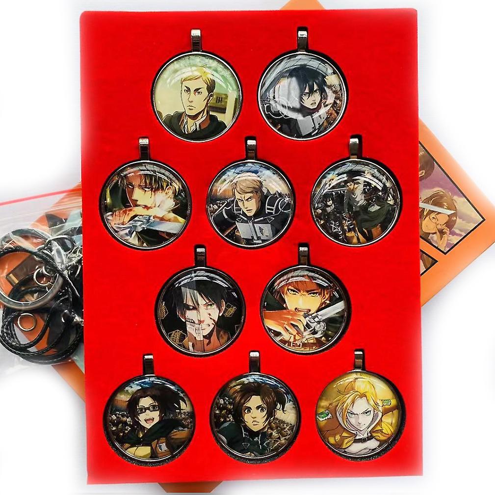 Attack On Titan Pendant Necklace Keychain Set