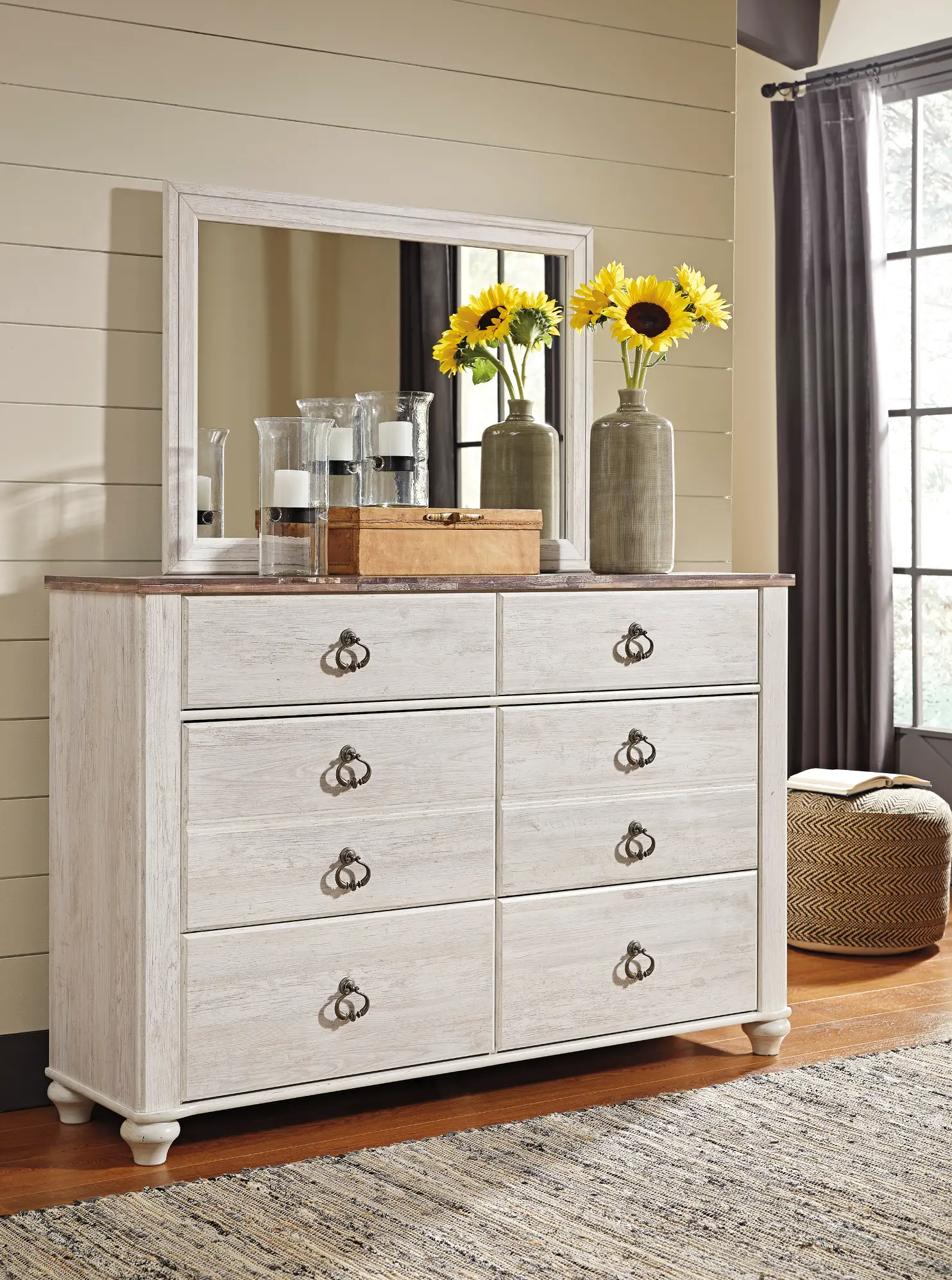 Millhaven Whitewash Dresser