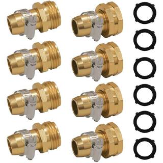 Garden Hose Repair Fittings with Clips for 34