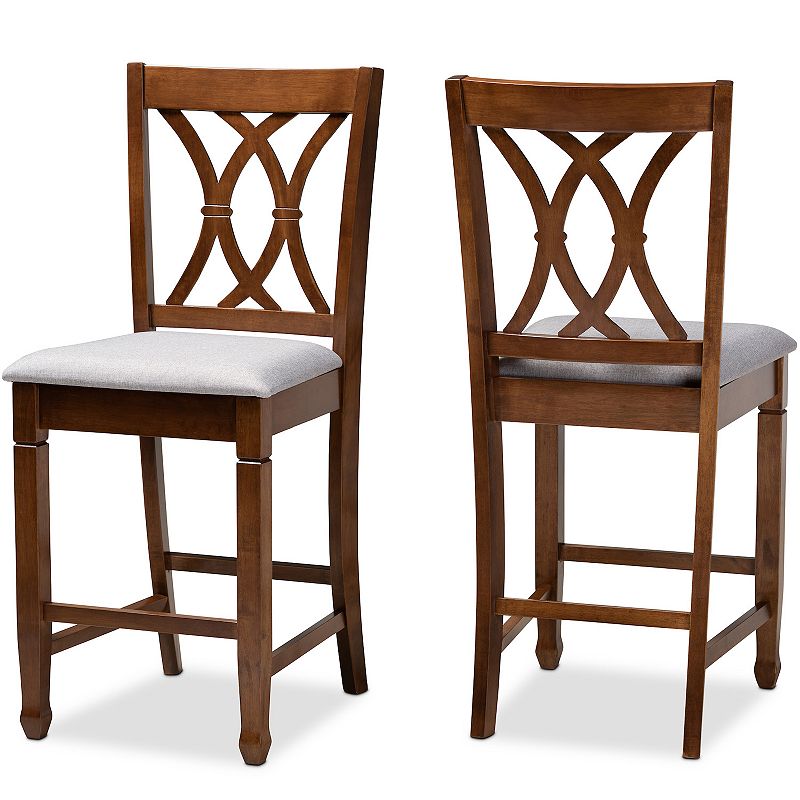 Baxton Studio Reneau Counter Stool 2-Piece Set