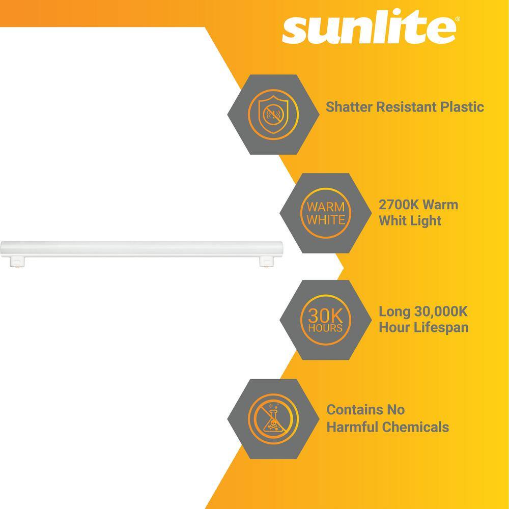 SUNSHINE LIGHTING 39-in. 150-Watt Equivalence Integrated LED Dimmable White Strip Light HD53155