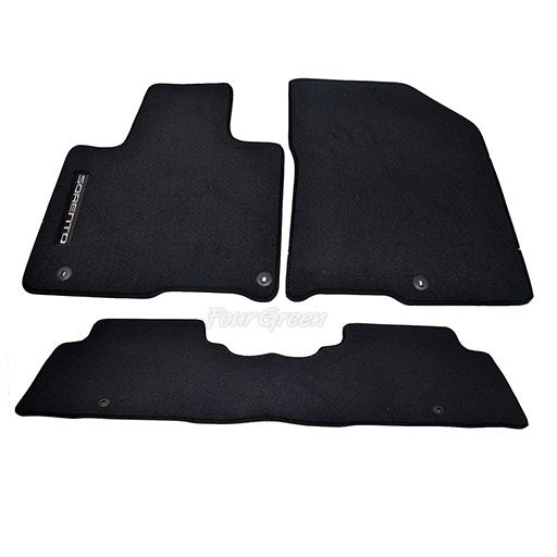 Black Carpet Floor Mats fits 2011-2014 KIA Sorento Front/Rear Set