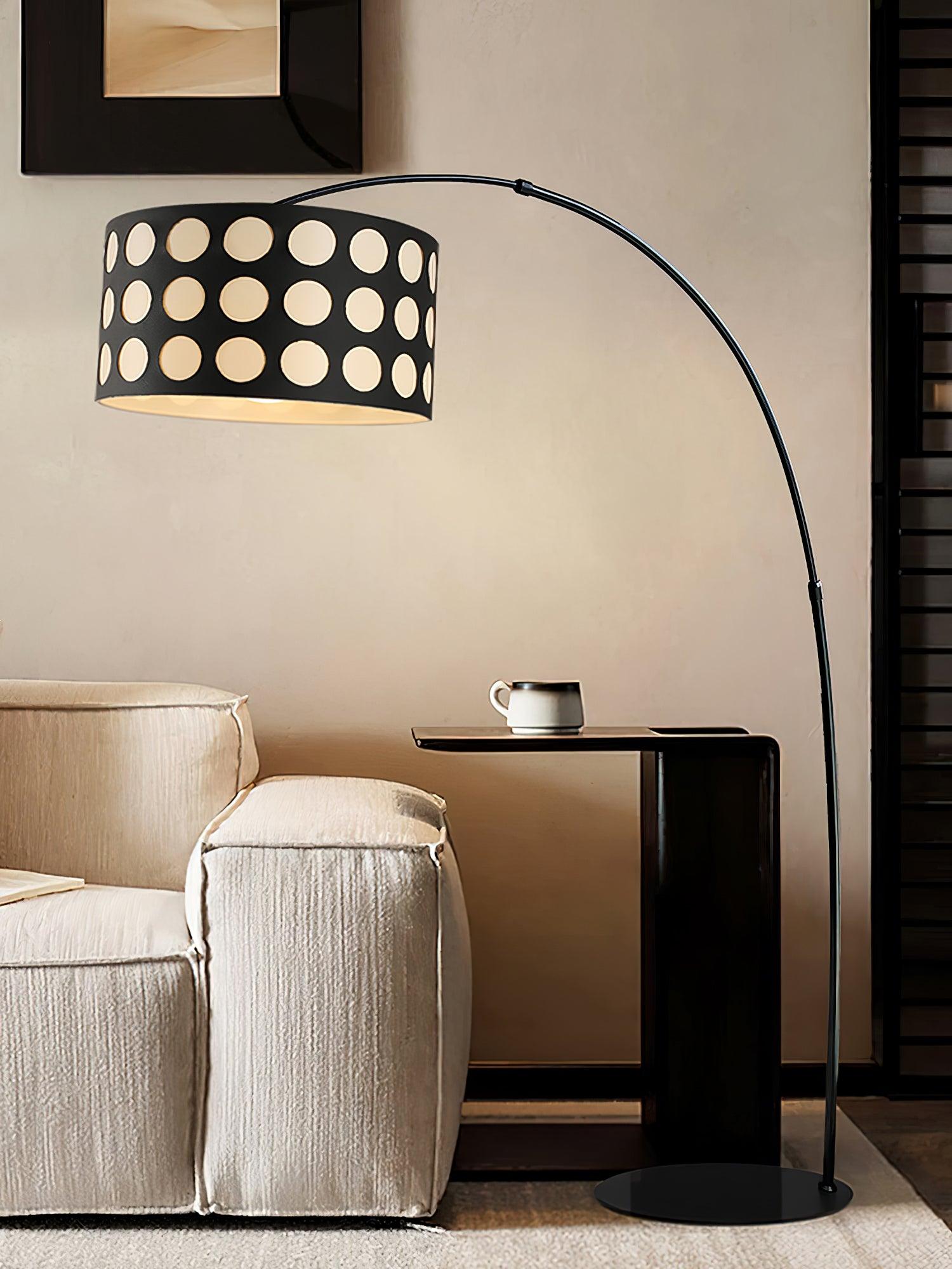 Polka Arc Fabric Floor Lamp