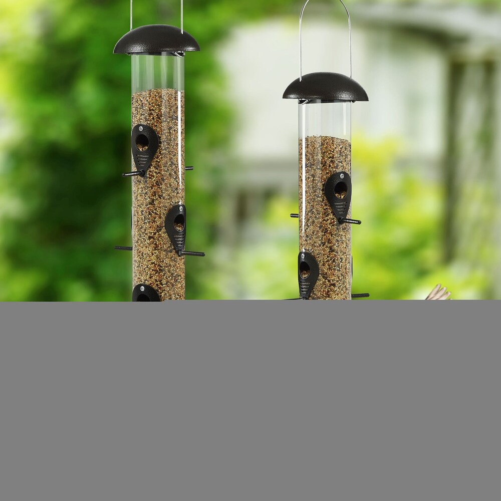 Set of Two Large Bird Feeders   Brown Powder Coated