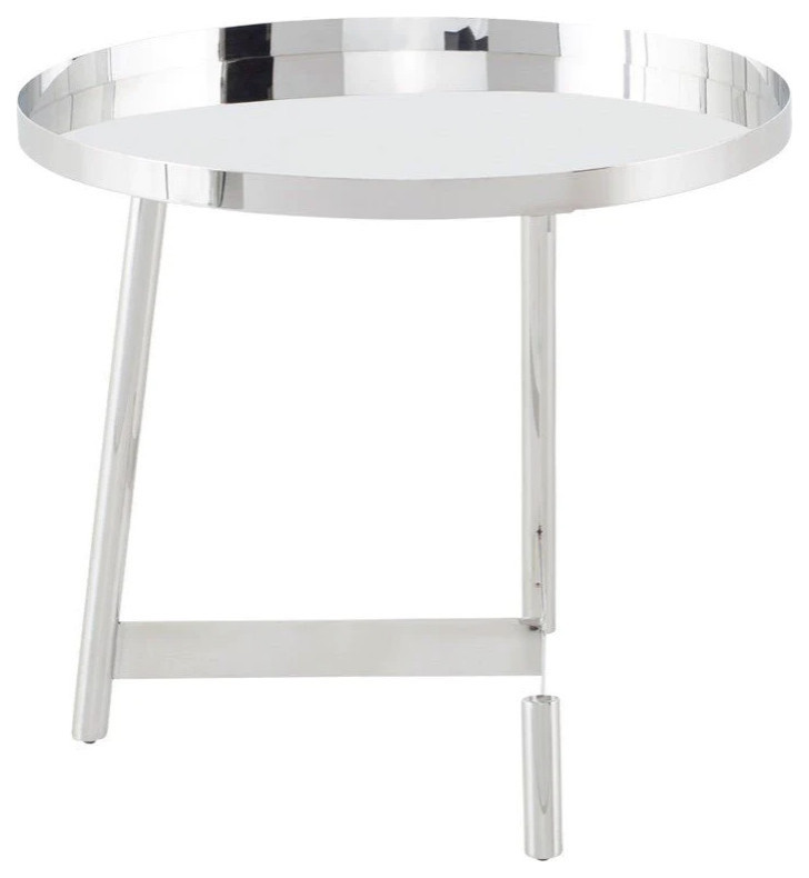 Jovi Silver Side Table   Midcentury   Side Tables And End Tables   by Virgil Stanis Design  Houzz