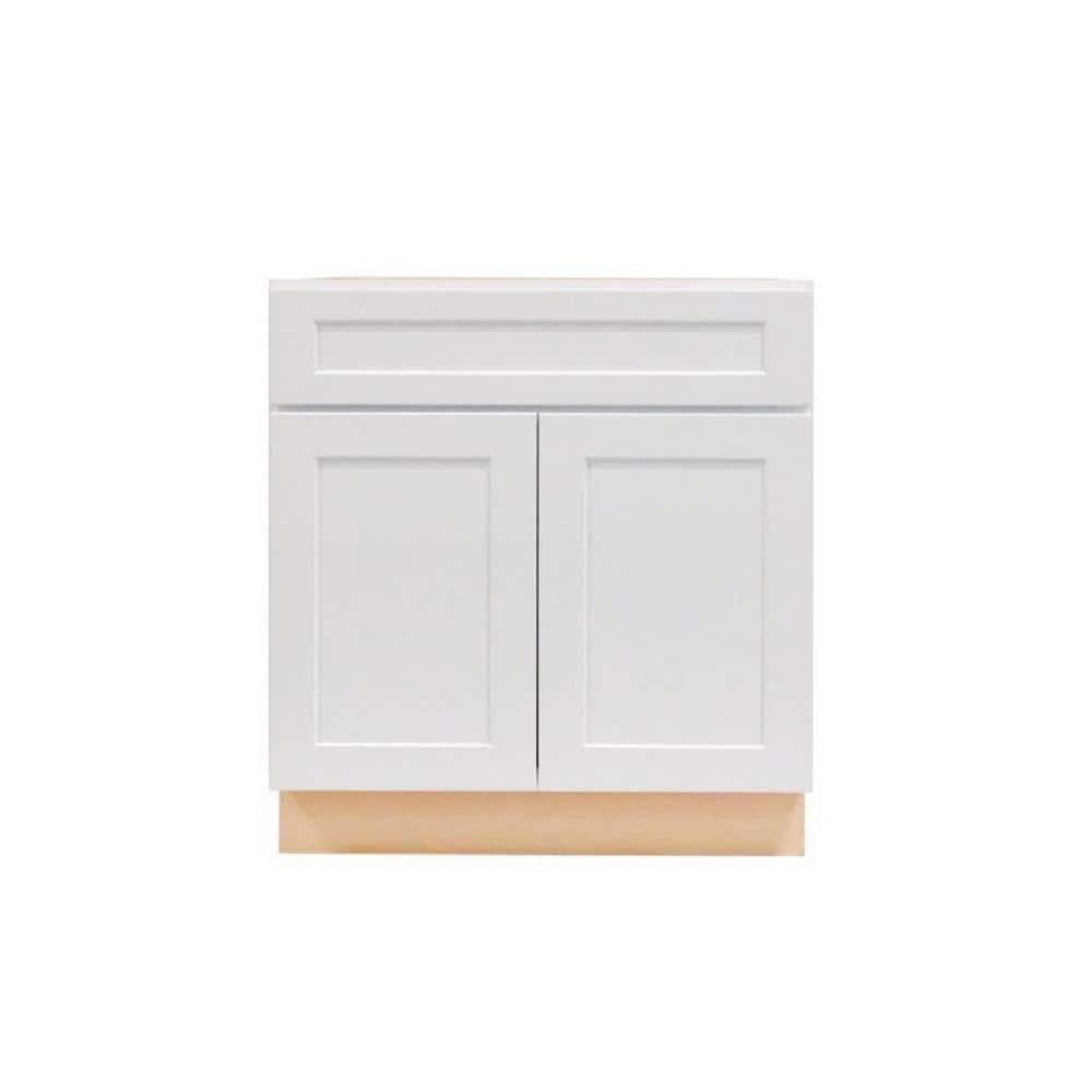 ProCraft Cabinetry Liberty Series Assembled 30 in W x 21 in D x 345 in H Sink Base Bath Vanity Cabinet Only in White