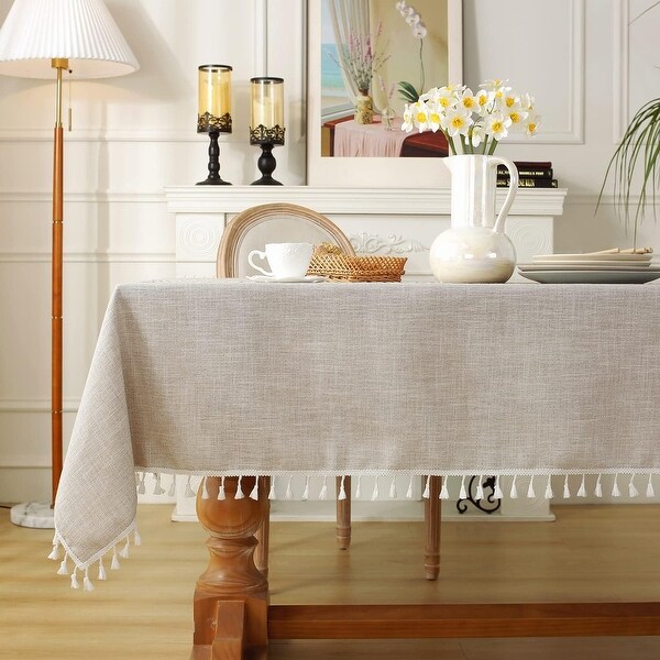 Rustic Tablecloth Cotton Linen Waterproof Tablecloths