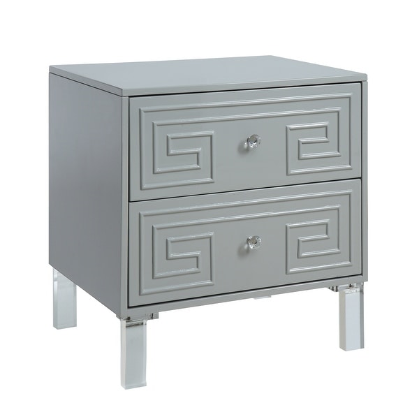 Furniture of America Zala Contemporary 24-inch 2-drawer Side Table