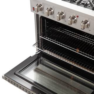 Forno Galiano Professional 36 in. Freestanding Gas Range in Stainless Steel FFSGS6244-36