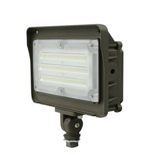 WYZM 250-Watt Equivalence 120-Degree Bronze Integrated LED Outdoor Flood Light Dusk to Dawn 5000K Waterproof IP65 FL50-F