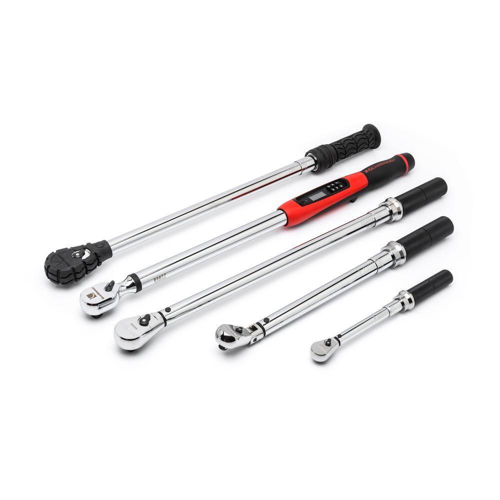 GEARWRENCH 12 in. Drive 30 ft.lbs. to 250 ft.lbs. Flex-Head Micrometer Torque Wrench 85087M