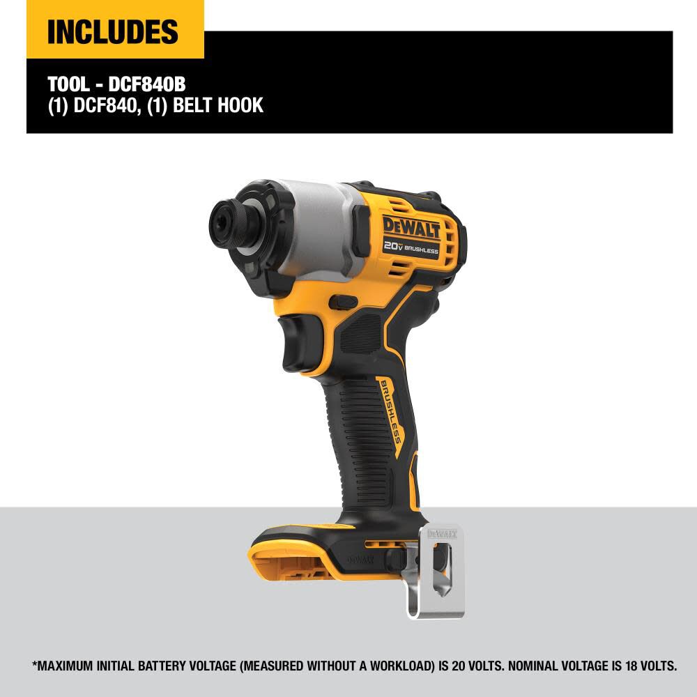 DEWALT 20V MAX Impact Driver 1/4