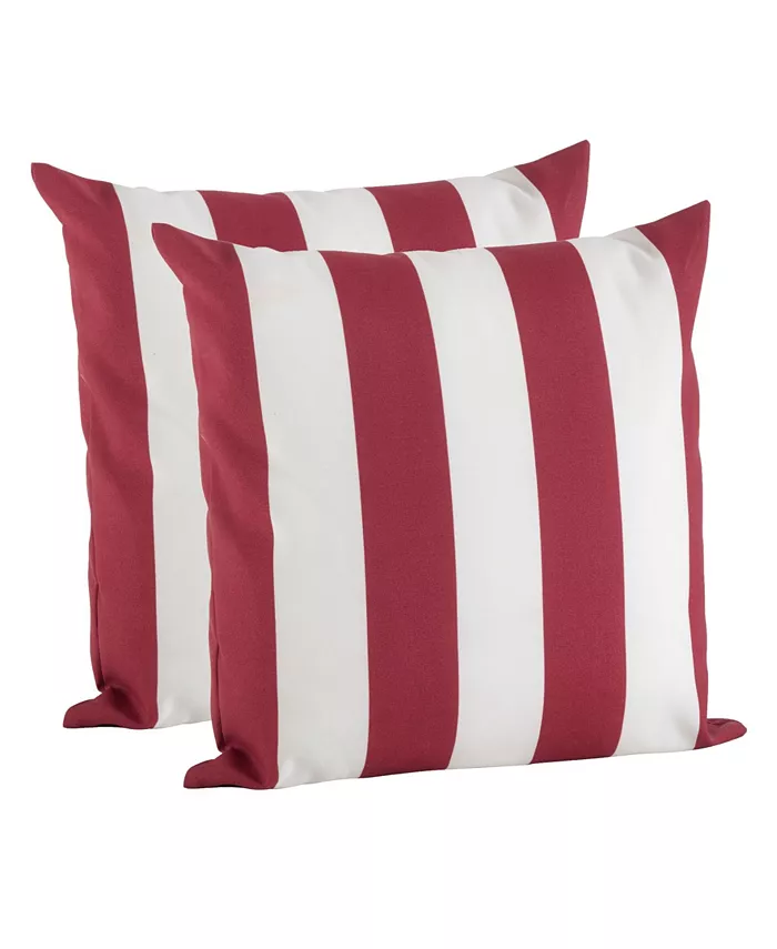 Saro Lifestyle Striped Pillow - Cover Only， Set of 2， 17