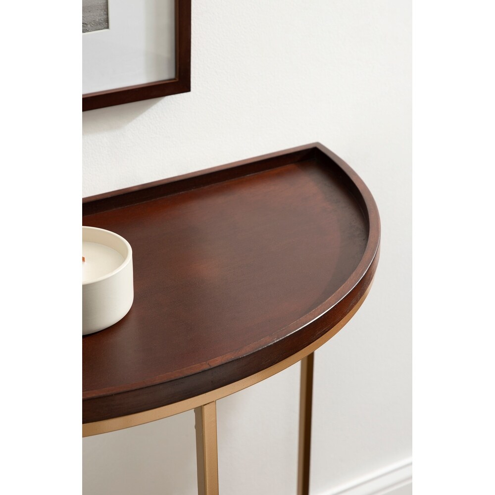 Kate and Laurel Dorrah Half Circle Console Table