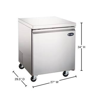 SABA 6.3 cu. ft. Commercial Under Counter Freezer in Stainless Steel SUC-27F