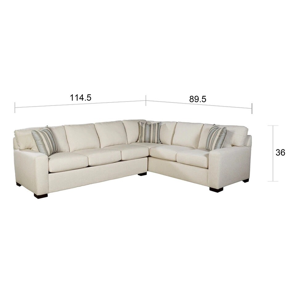 Kobe Cream Sectional Sofa Bed with Queen Gel Memory Foam Mattress