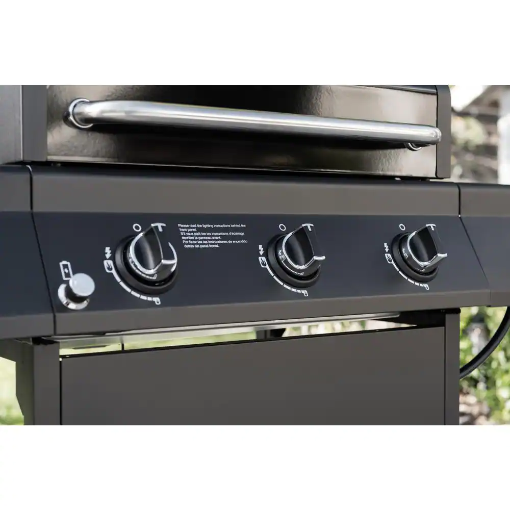 Nexgrill 720-0925S 3-Burner Propane Gas Grill in Black with Side Burner