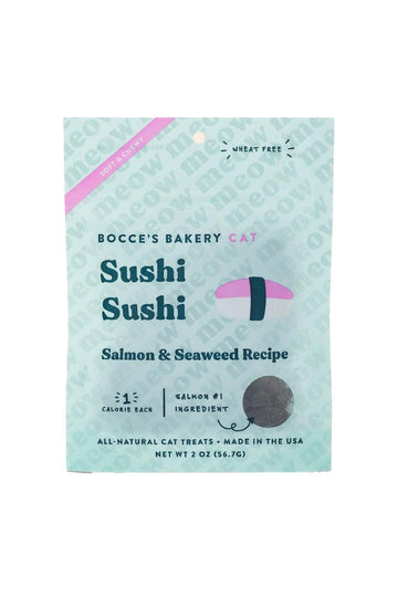 Bocce's Bakery Sushi Sushi Salmon and Seaweed Cat Treats in Austin， Te