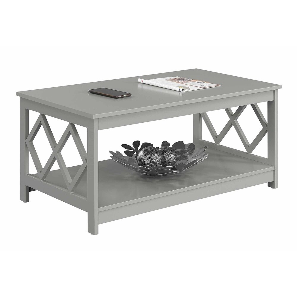 Convenience Concepts Diamond Coffee Table with Shelf