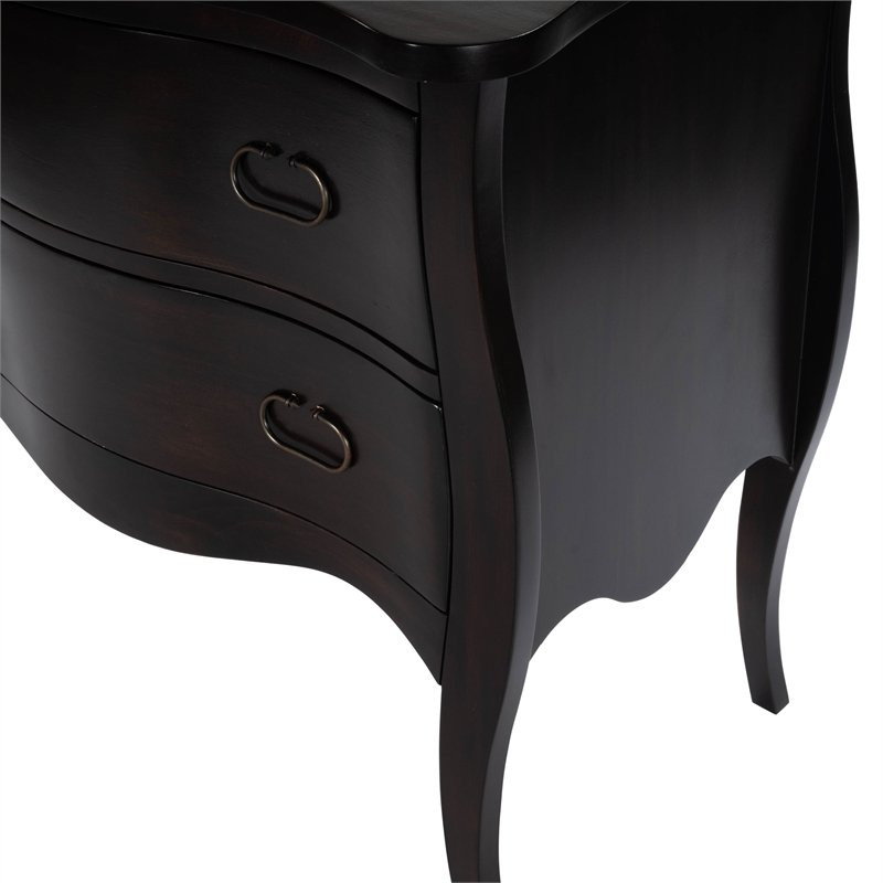 Beaumont Lane Mastercrafted 2 Drawer Chest in Dark Brown   Transitional   Accent Chests And Cabinets   by Homesquare  Houzz