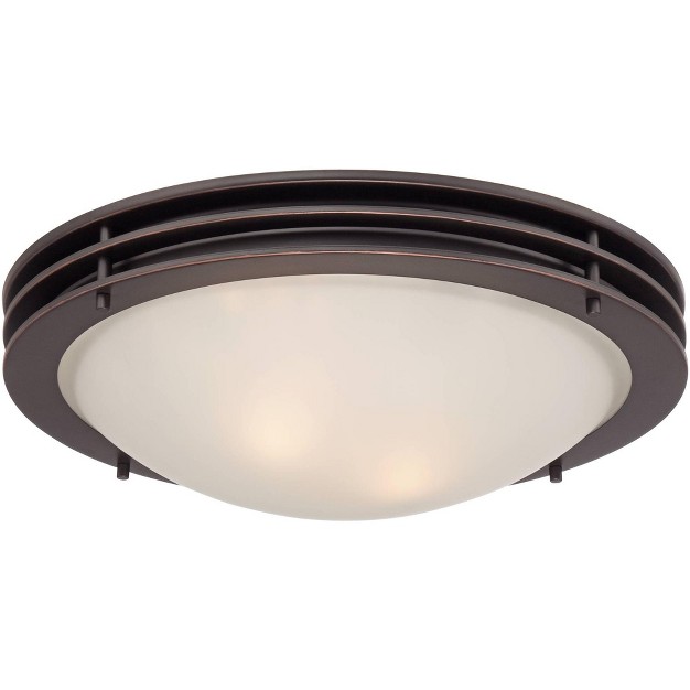 Wide Bronze 2 light White Glass Bowl Shade For Bedroom Kitchen Living Room Hallway Dining