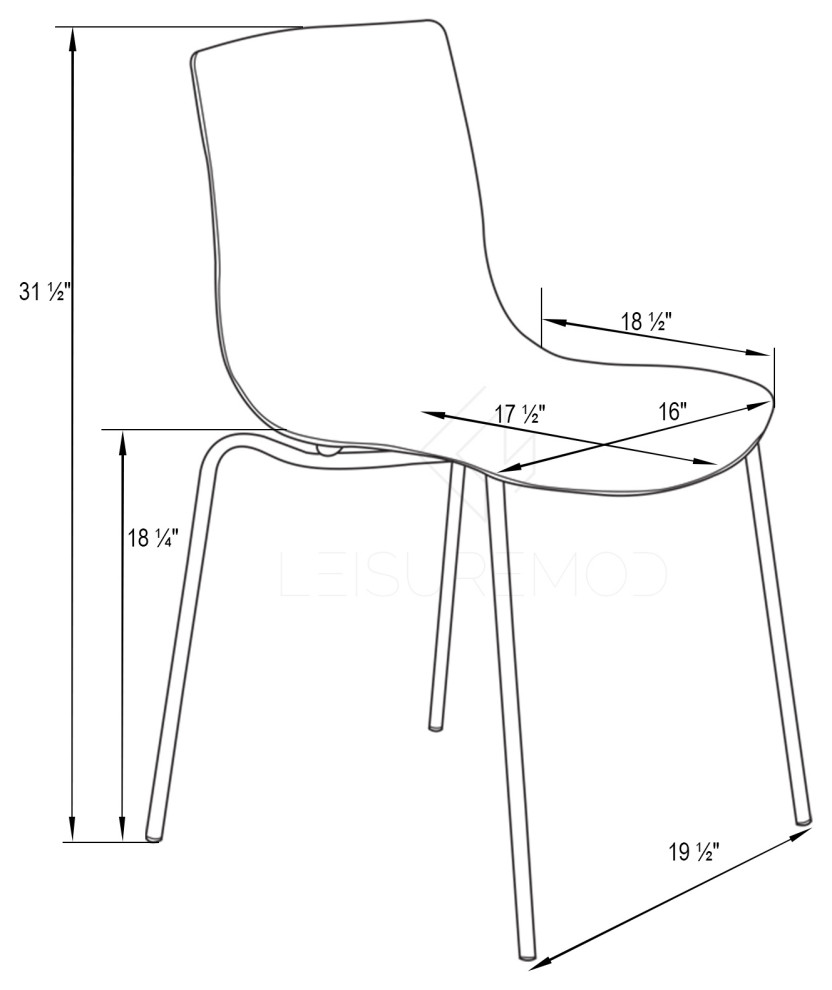 LeisureMod Modern Astor Plastic Dining Chair Clear   Contemporary   Dining Chairs   by Uber Bazaar  Houzz