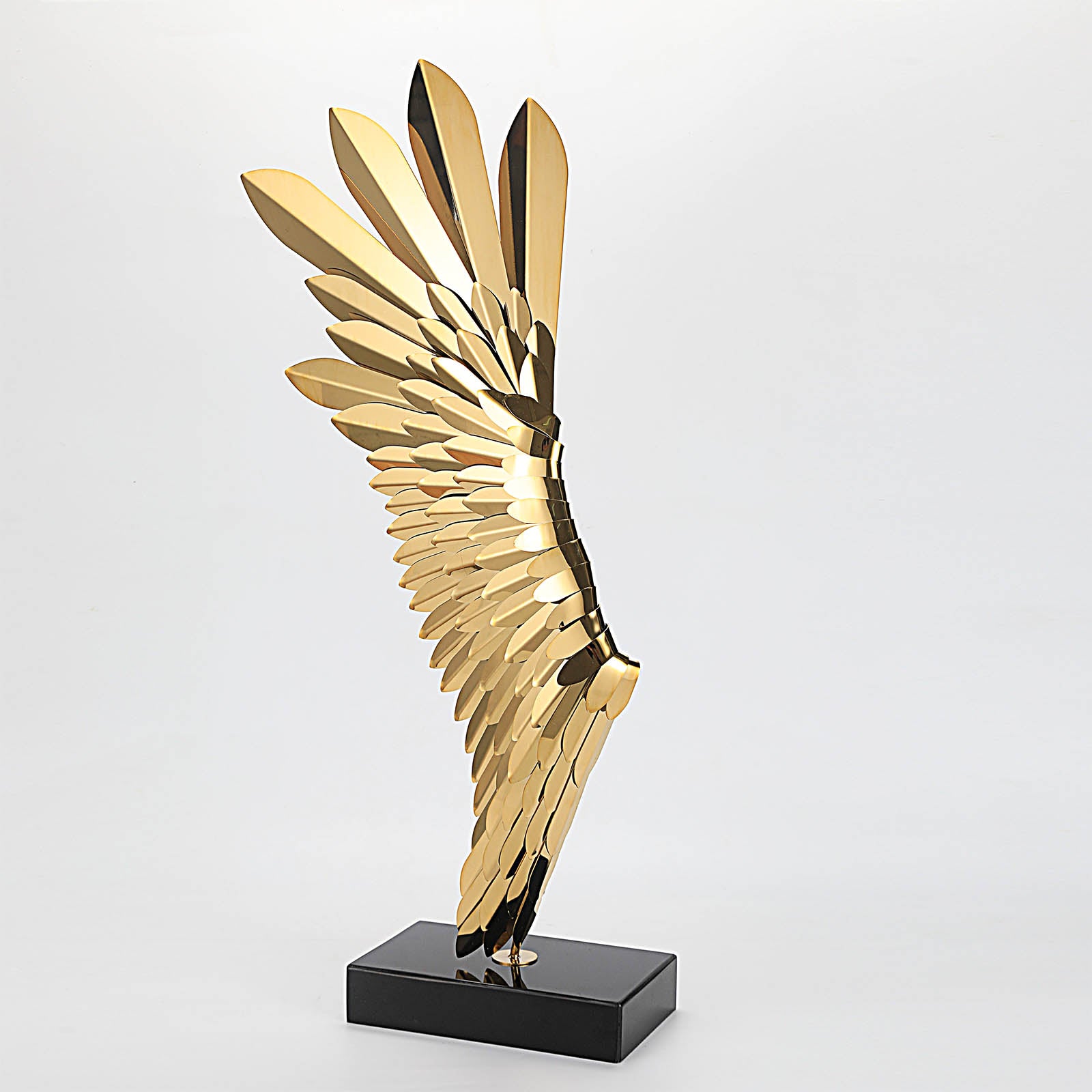 The Golden Wing Handcrafted Stainless Steel Table Artwork B0079