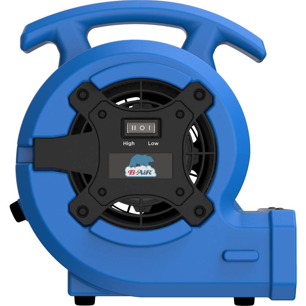 B-Air 18 HP Air Mover Carpet Dryer Floor Blower Fan for Home Use in Blue BA-VP-15-BL