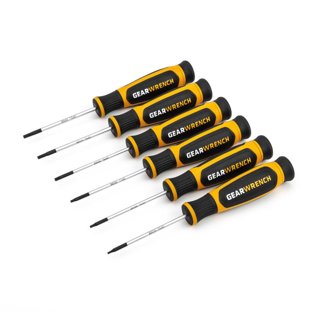 GEARWRENCH 6 Pc Torx Mini Dual Material Screwdriver Set 80056H from GEARWRENCH