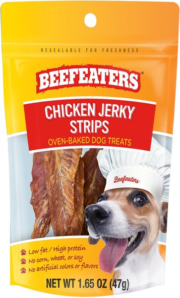 Beefeaters Chicken Strips Jerky Dog Treat， 1.65-oz bag， case of 12