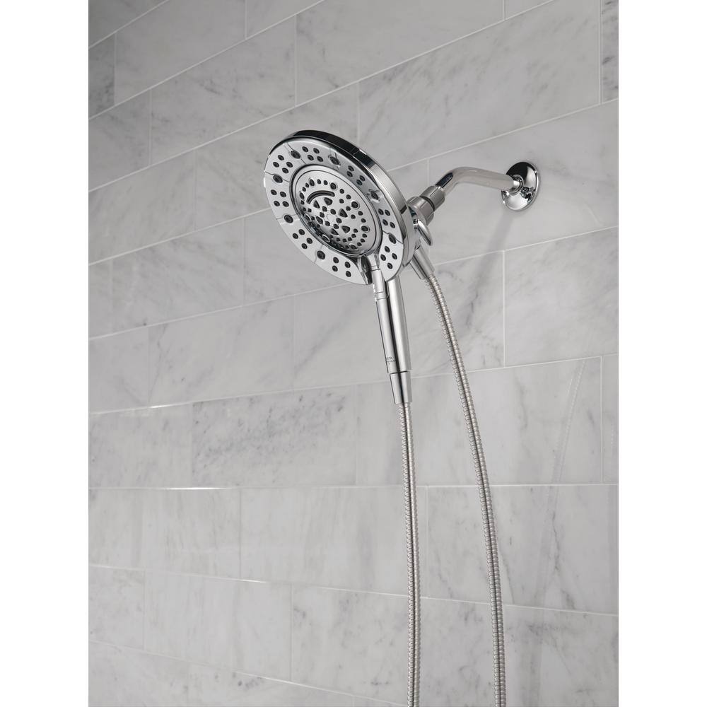 Delta In2ition 7-Spray Patterns 1.75 GPM 7.88 in. Wall Mount Dual Shower Heads in Chrome 75888