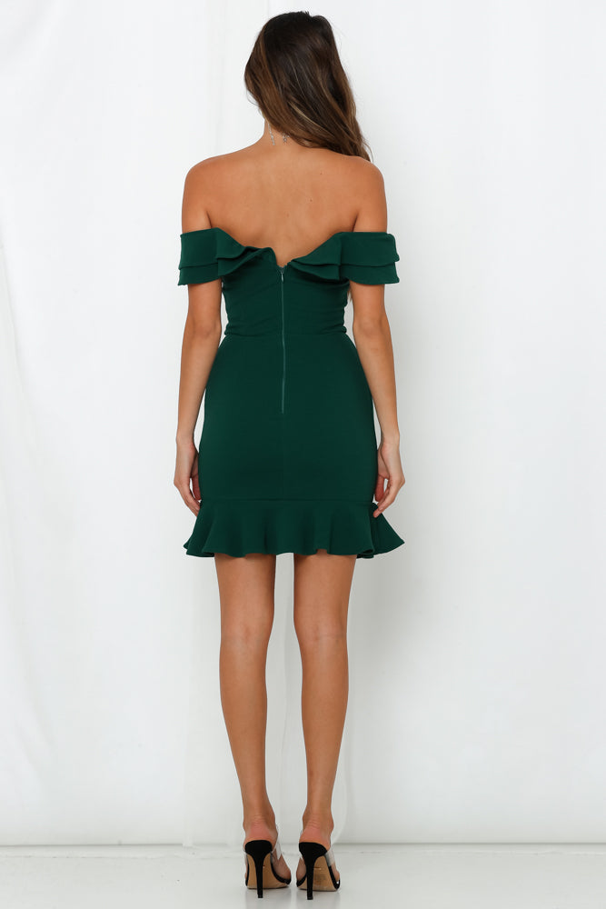 Carrying Your Love Dress Forest Green