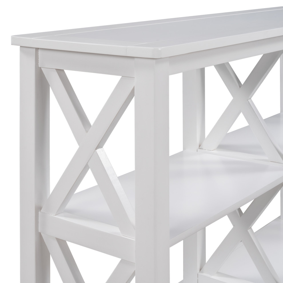 IC4017 Carlie Console Table  White   Transitional   Console Tables   by IDEAZ International  LLC  Houzz