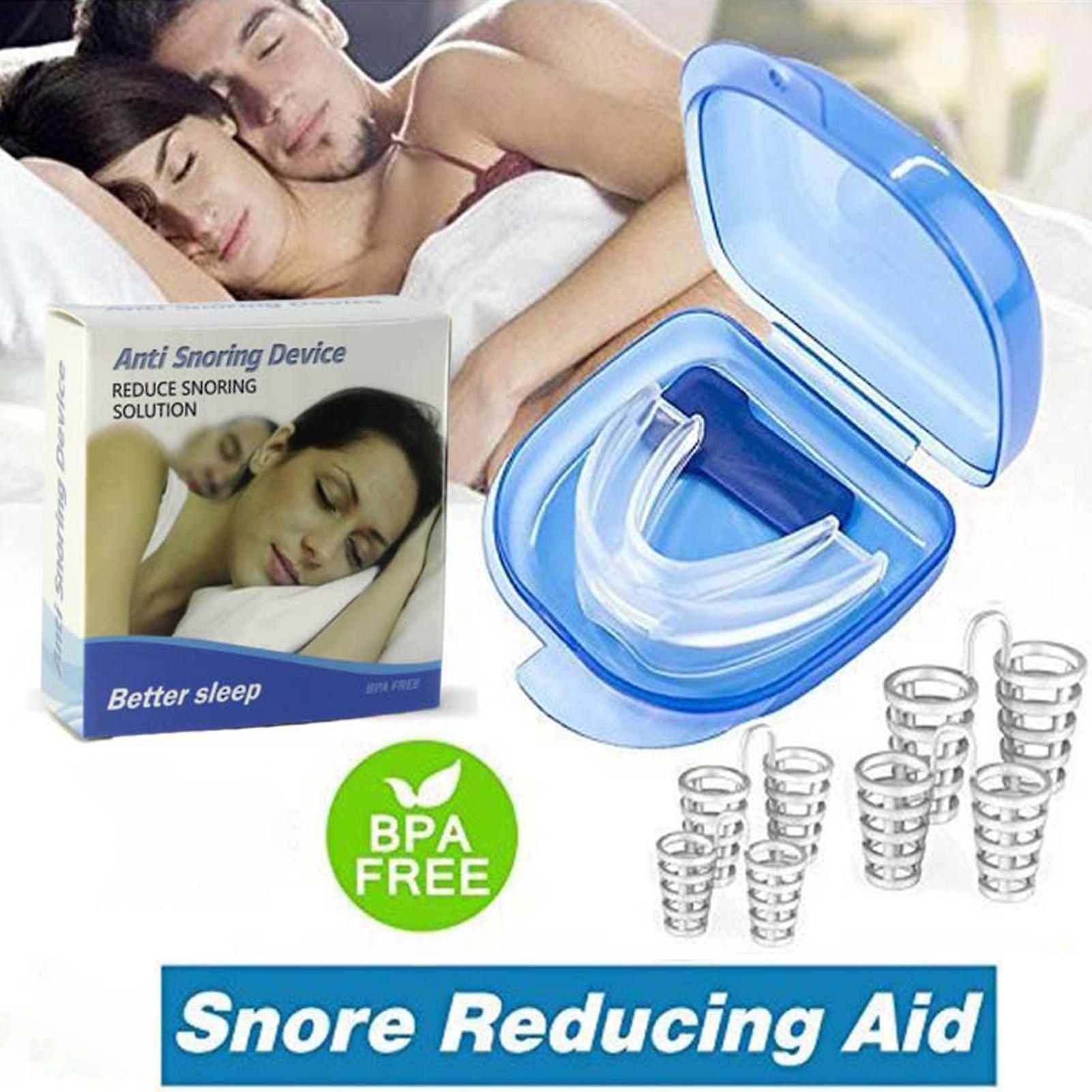 Mouth Guard For Grinding Teeth 4cps Anti-snore Nasal Dilators Set Anti Snoring Solution Devices Stop Snoring Sleep Aid To Ease Nighttime Breathing For