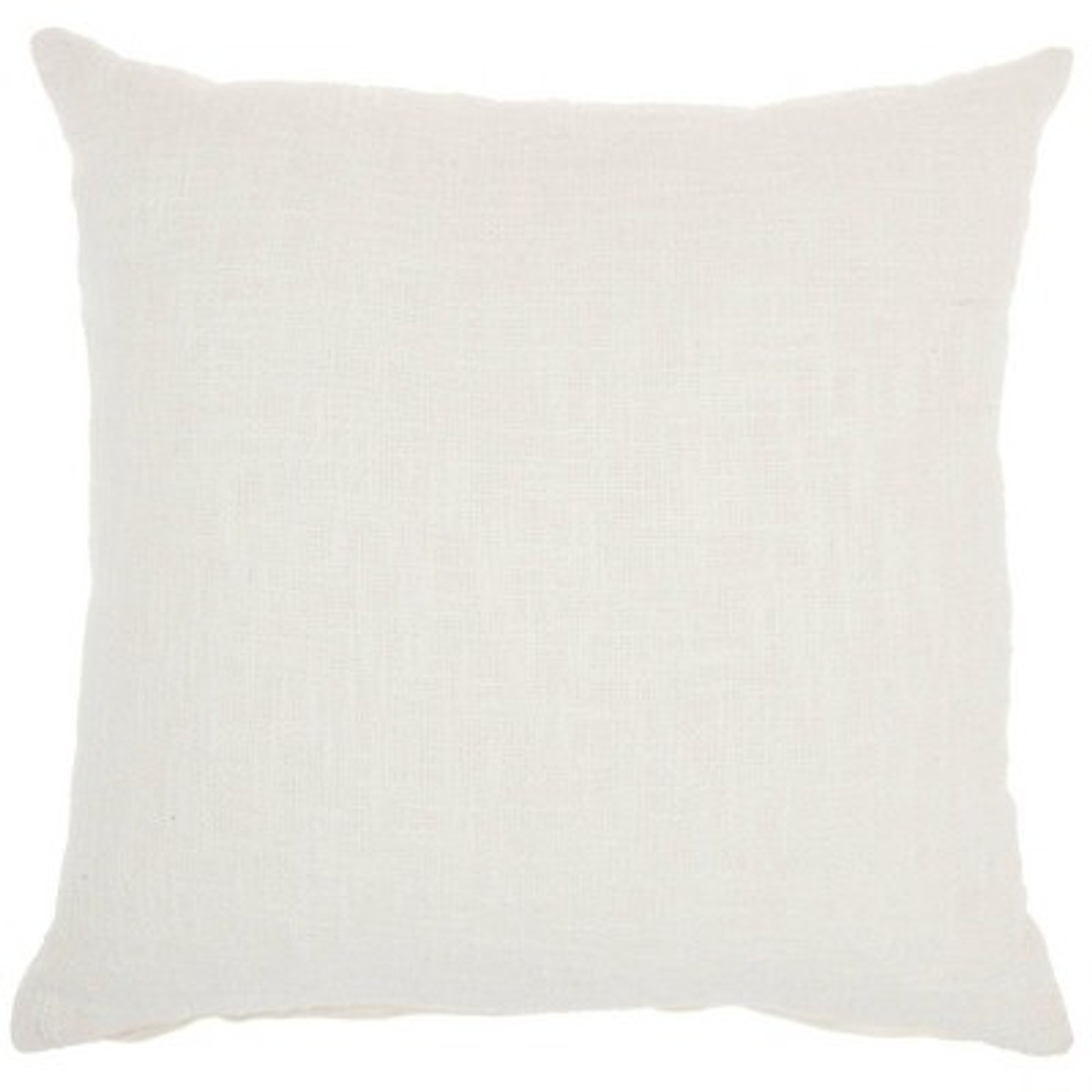 18x18 Life Styles Solid Woven Cotton Square Throw Pillow White - Mina Victory